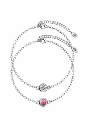 2 PACK - Bracelet - argenté cristal rose