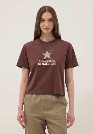 OVS, T-shirt print - brown