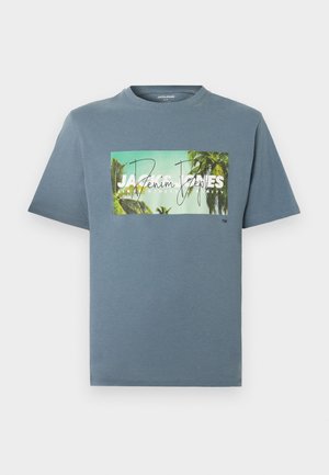 Jack & Jones, JJINDIANA TEE CREW NECK - T-Shirt print - blue mirage