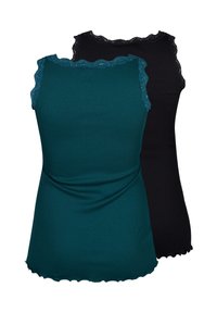 Zizzi 2-PACK WITH TRIM - Topp - deep teal black