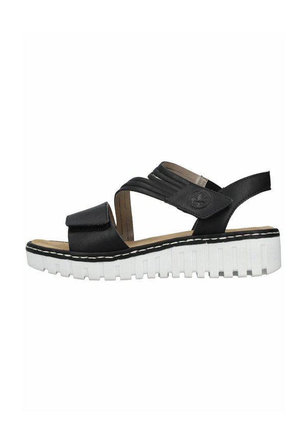 Plateausandalette - schwarz