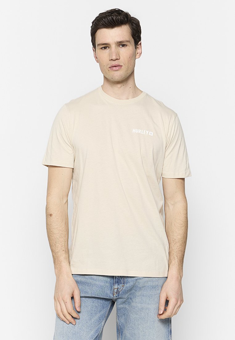 hurley T-shirt print crème
