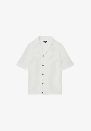 Reiss REGULAR FIT -  TEXTURED CUBAN-COLLAR - Ing - white
