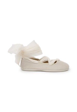 TIRAS CRUZADAS - Ankle cuff ballet pumps - crudo