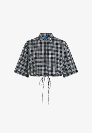 Karl Lagerfeld Jeans, BOXY CHECKED - Πουκαμίσα με κουμπιά - small black-white checkered print