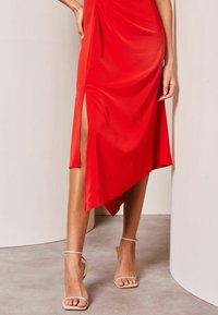 Lipsy COWL NECK DRAPE FRONT RUCHED - Rochie cocktail/Rochie petrecere - red