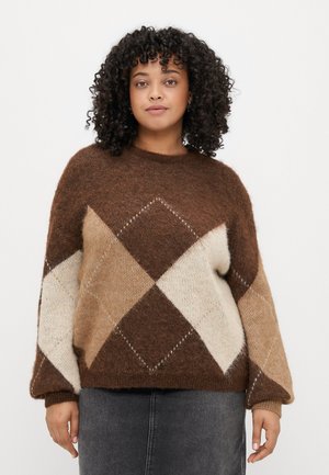 CARNOEME LIFE O NECK - Svetrík - chestnut