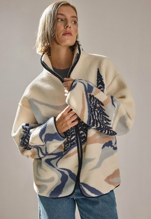 Touché Privé, ZIPPERED STAND-UP COLLAR FLEECE JACKET - Veste polaire - patterned