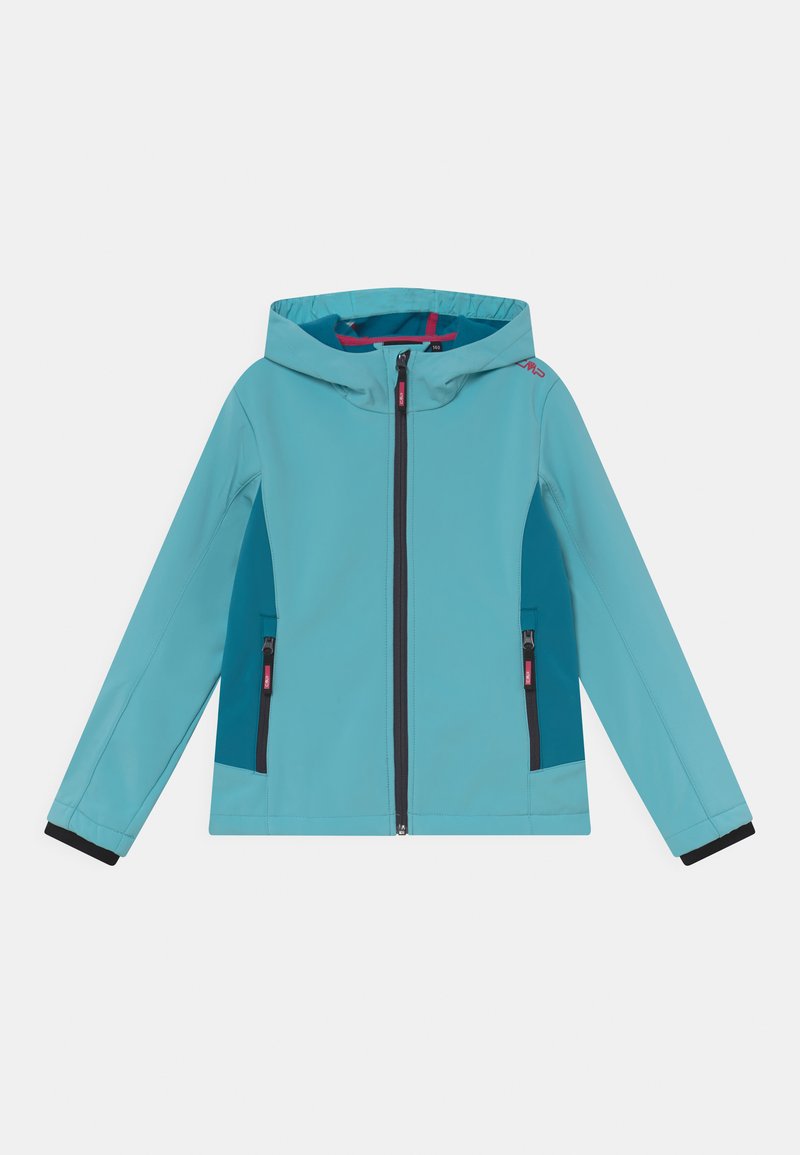 CMP KID JACKET FIX HOOD - Casaco softshell - acqua
