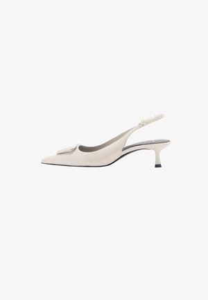 Mango Ankle strap ballet pumps - white