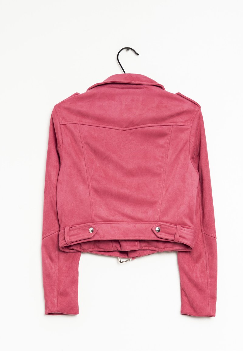 Bershka Chaqueta de cuero sintético pink/rosa (Segunda mano