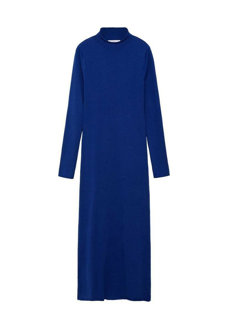 Mango Gebreide jurk neonblauw