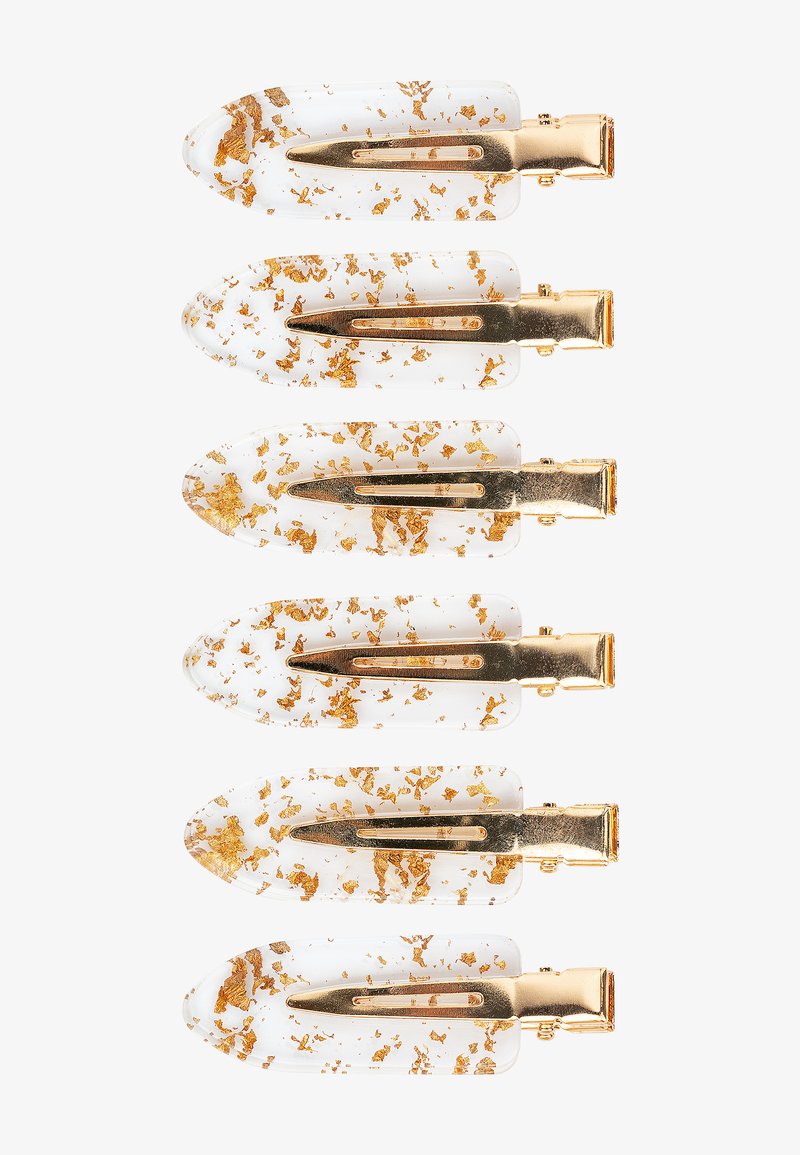 Brushworks - NO CREASE HAIR CLIPS - Håraccessoar - gold & white, Förstora