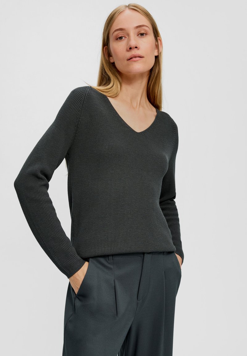 s.Oliver MANCHES RAGLAN - Trui - olivgrün