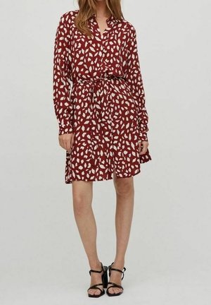 VILA Robe chemise - dark red