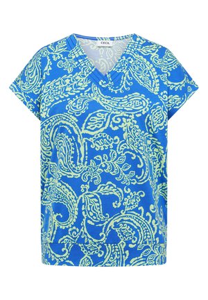 Cecil, T-SHIRT MIT V-NECK UND PRINT - T-shirt imprimé - surf blue