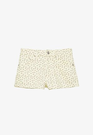PULL&BEAR, MINI POLKA DOT SHORTS - Jeans Shorts - light yellow