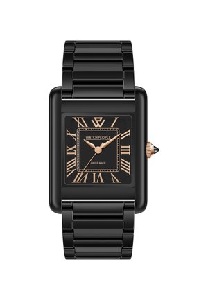 Watch - black gold-coloured