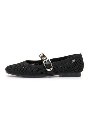 Maria Mare, PLANOS  - Ballerina's met enkelbandjes - black