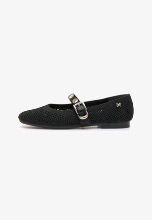 Maria Mare, PLANOS - Ballerina's met enkelbandjes - black