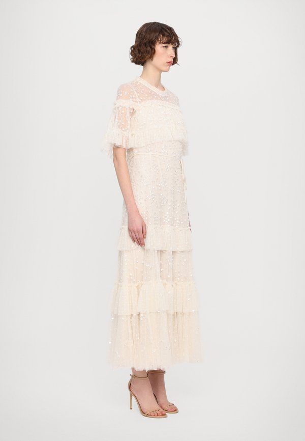 LEILA DOT TIERED CAPE ANKLE GOWN - Occasion wear - cream2