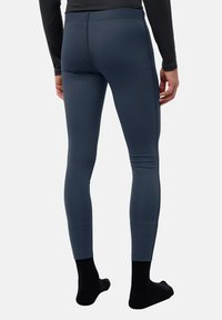 Herren Sportleggings in Dunkelblau, enganliegendes Design, aus dehnbarem Stoff, mit flachen Nähte und einer glatten Textur.