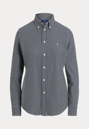 Polo Ralph Lauren STRIPED KNIT OXFORD COTTON SHIRT - Πουκαμίσα με κουμπιά - hunter navy/white