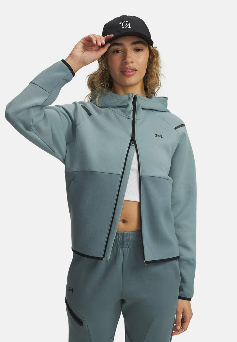 Under Armour UNSTOPPABLE FLEECE - Zip-up sweatshirt - serpentine