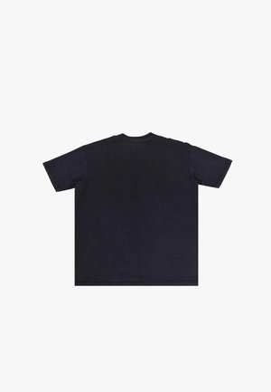 Dark navy cotton t-shirt featuring short sleeves, a round neckline, and a relaxed fit. Smooth texture with simple, unembellished design.