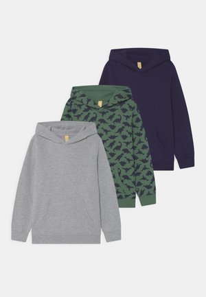 HOODIE 3 PACK - Sudadera - blue/olive/light grey