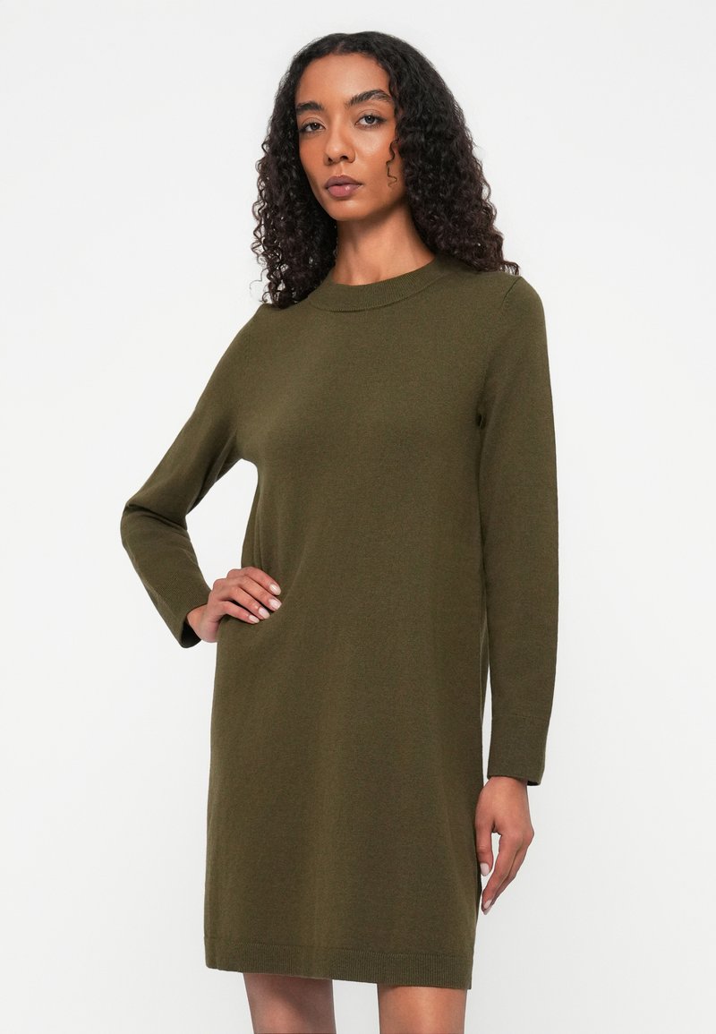 Marc O'Polo DENIM DRESS LONGSLEEVE CREW NECK - Jumper dress - dark green melange/olive - Zalando.ie Marc O'Polo DENIM DRESS LONGSLEEVE CREW NECK - Jumper dress - dark green melange/olive - Zalando.ie