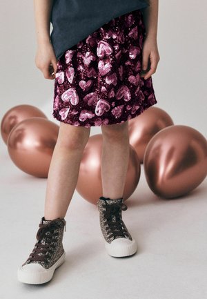Next, REGULAR FIT - SEQUIN SKIRT - A-lõikeline seelik - berry pink heart