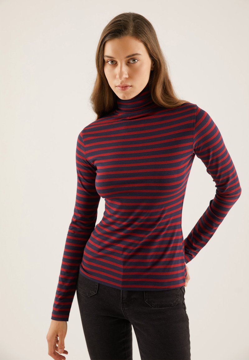 Anna Field - 2 PACK - Long sleeved top - dark red/dark blue, Enlarge