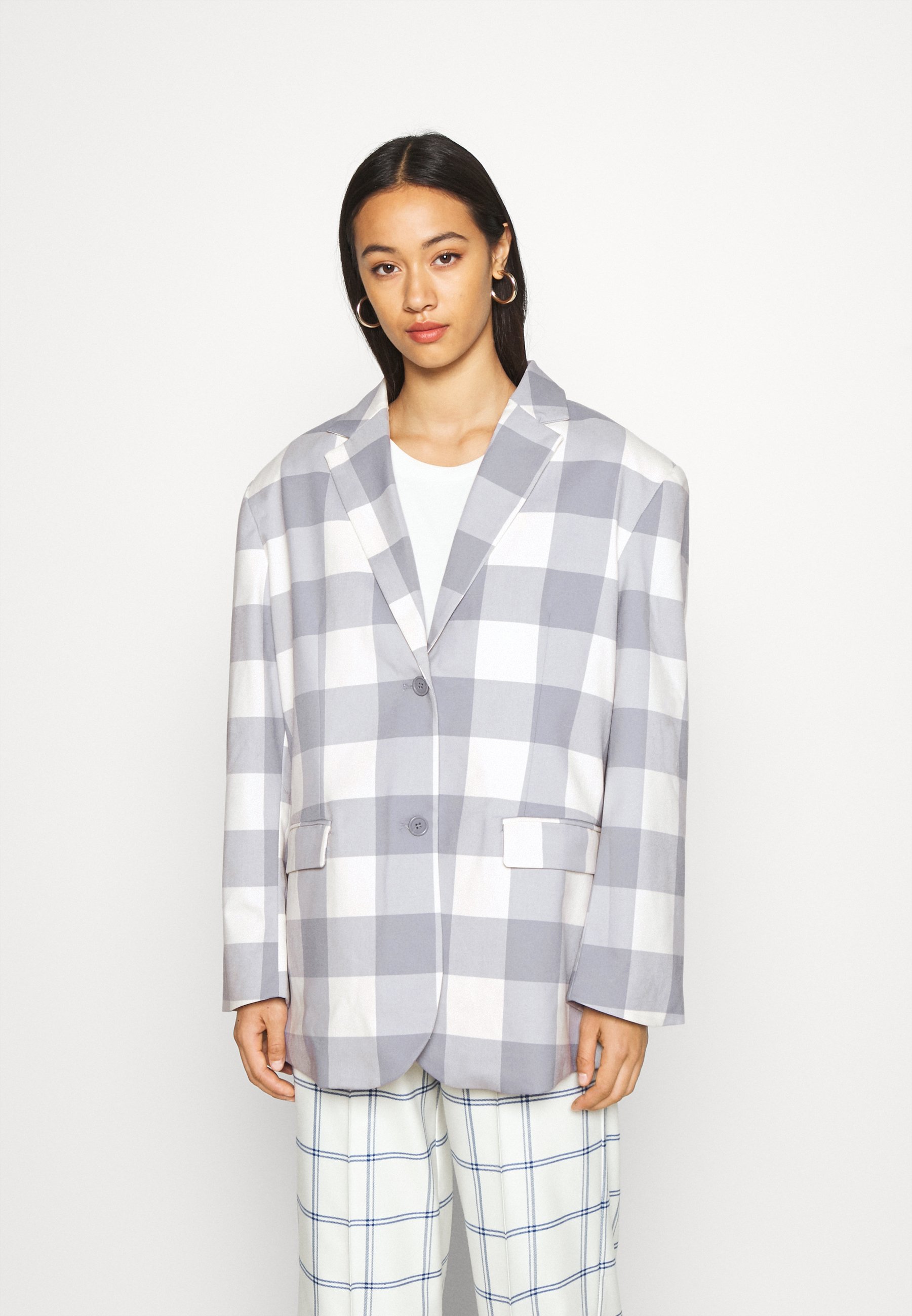 monki checked jacket