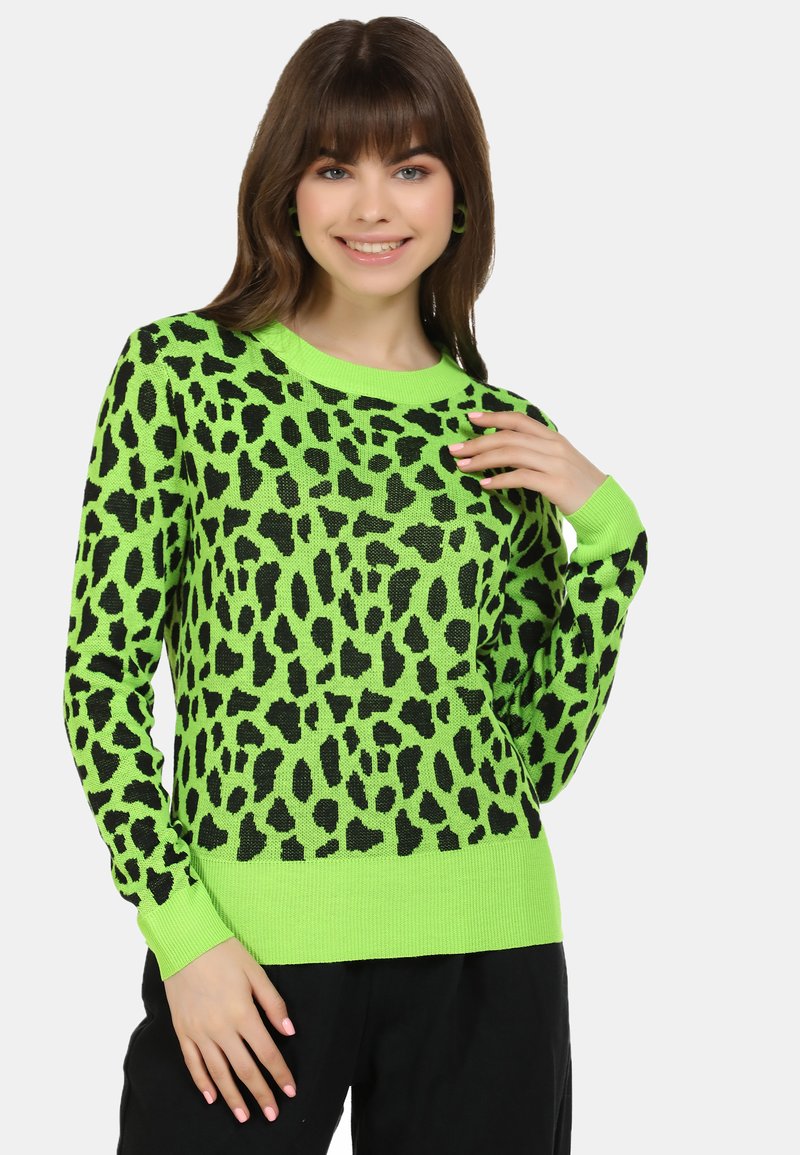 Damen Strickjacken | myMo Strickpullover neon green/grün - UC44597 Damen Strickjacken | myMo Strickpullover neon green/grün - UC44597