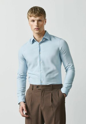 Next, SKINNY FIT - EASY CARE TEXTURED SLIM FIT SINGLE CUFF SMART SHIRTS 2 PACK - Businesshemd - blue white