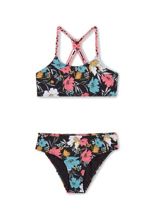 MIX AND MATCH TROPICS SET - Bikini - black blue bluemchen