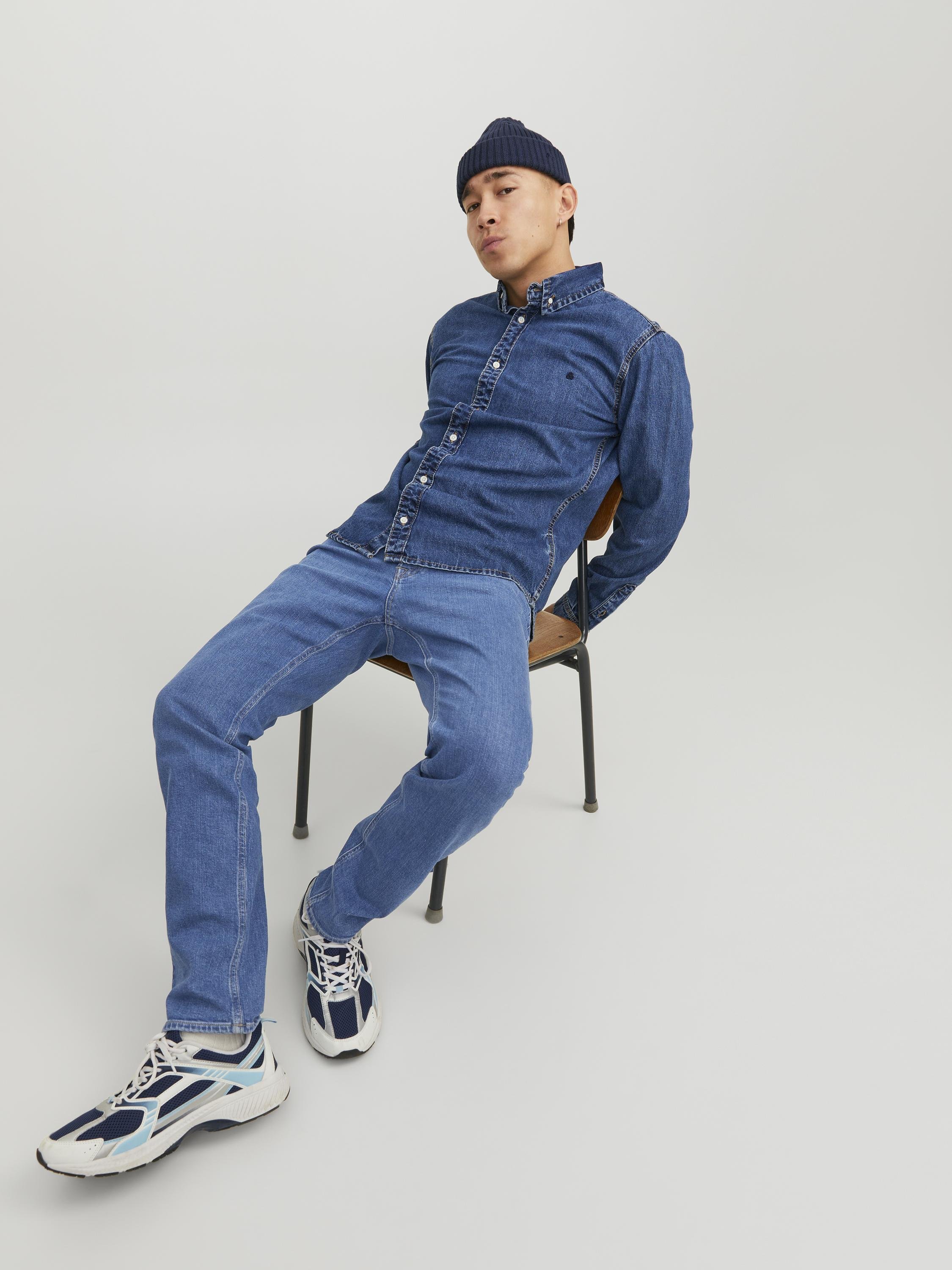 Jack & Jones Mike - Straight leg jeans - blue denim - Zalando