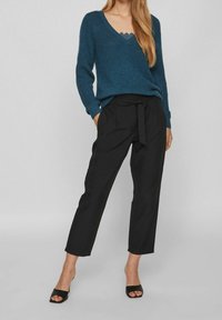 VILA Stickad tröja - blue