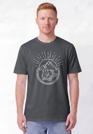 watapparel, NATUR IST SCHÖN UNISEX - T-shirt print - anthracite