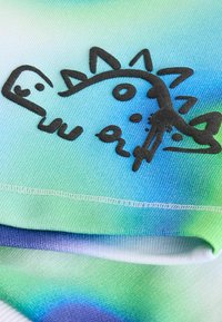 Next SHORT SLEEVE HOODED AND SET - Shorts - blue green tie dye graffiti