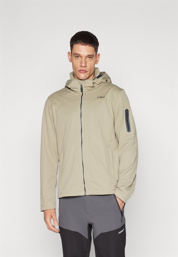 MAN JACKET ZIP HOOD - Softshelljacke - sage