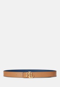 Lauren Ralph Lauren LOGO REVERSIBLE LEATHER BELT - Gürtel - indigo dusk/buff
