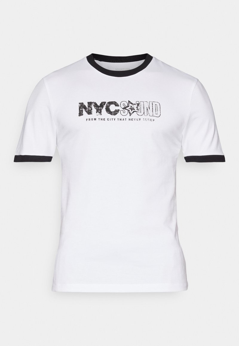 YOURTURN T-shirt print wit YOURTURN T-shirt print wit