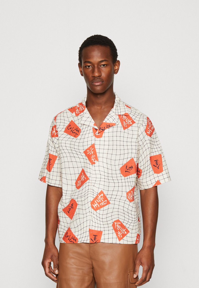 Edwin SHOGI SHIRT UNISEX Hemdbluse white/red/weiß Zalando.de