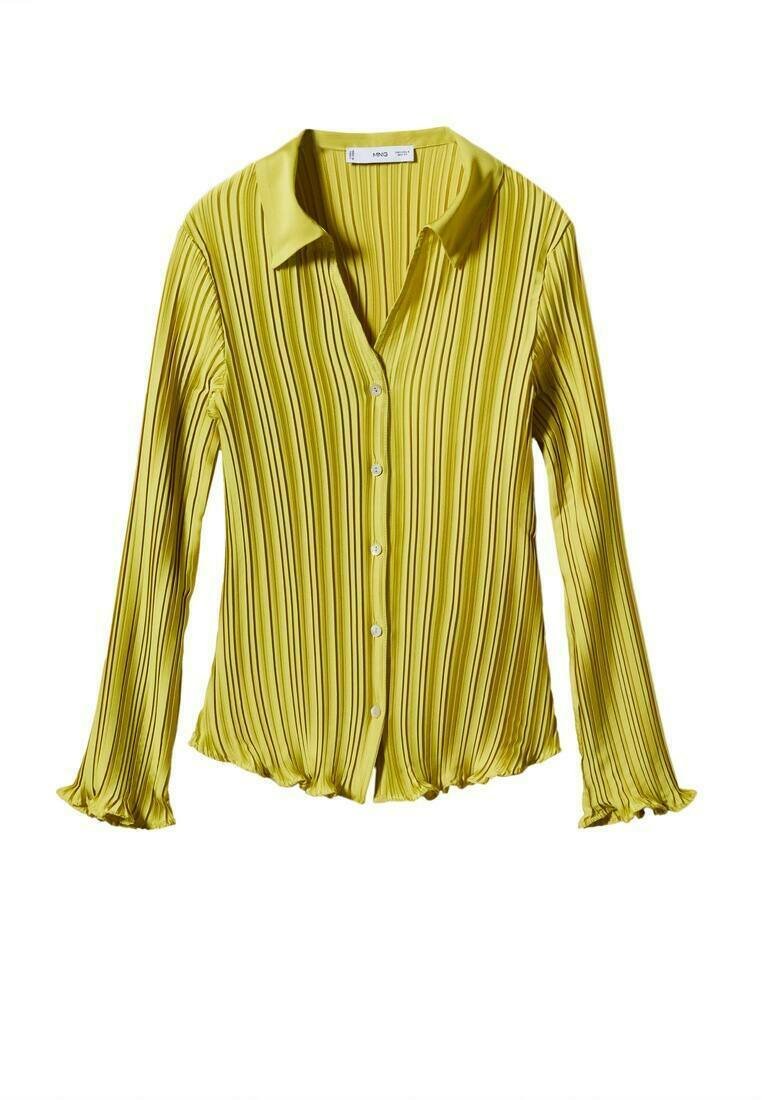 Mango Overhemdblouse geel Mango Overhemdblouse geel