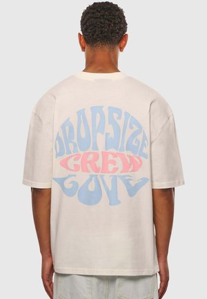 CREW LOVE  - Print T-shirt - cream white