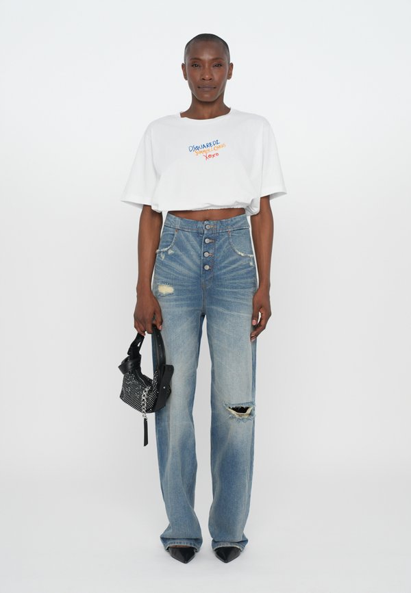 GATHERED TEE - Print T-shirt3