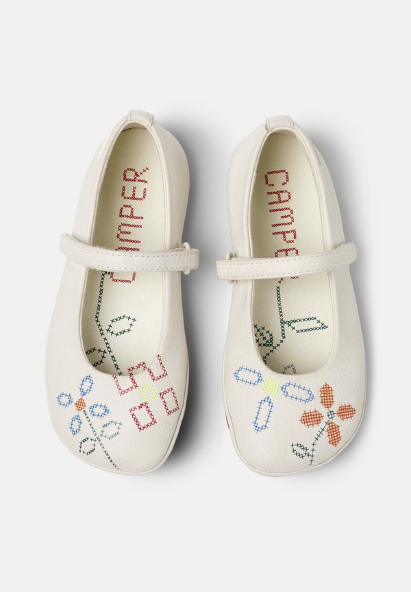 RIGHT – Riemchenballerina – weiß natural