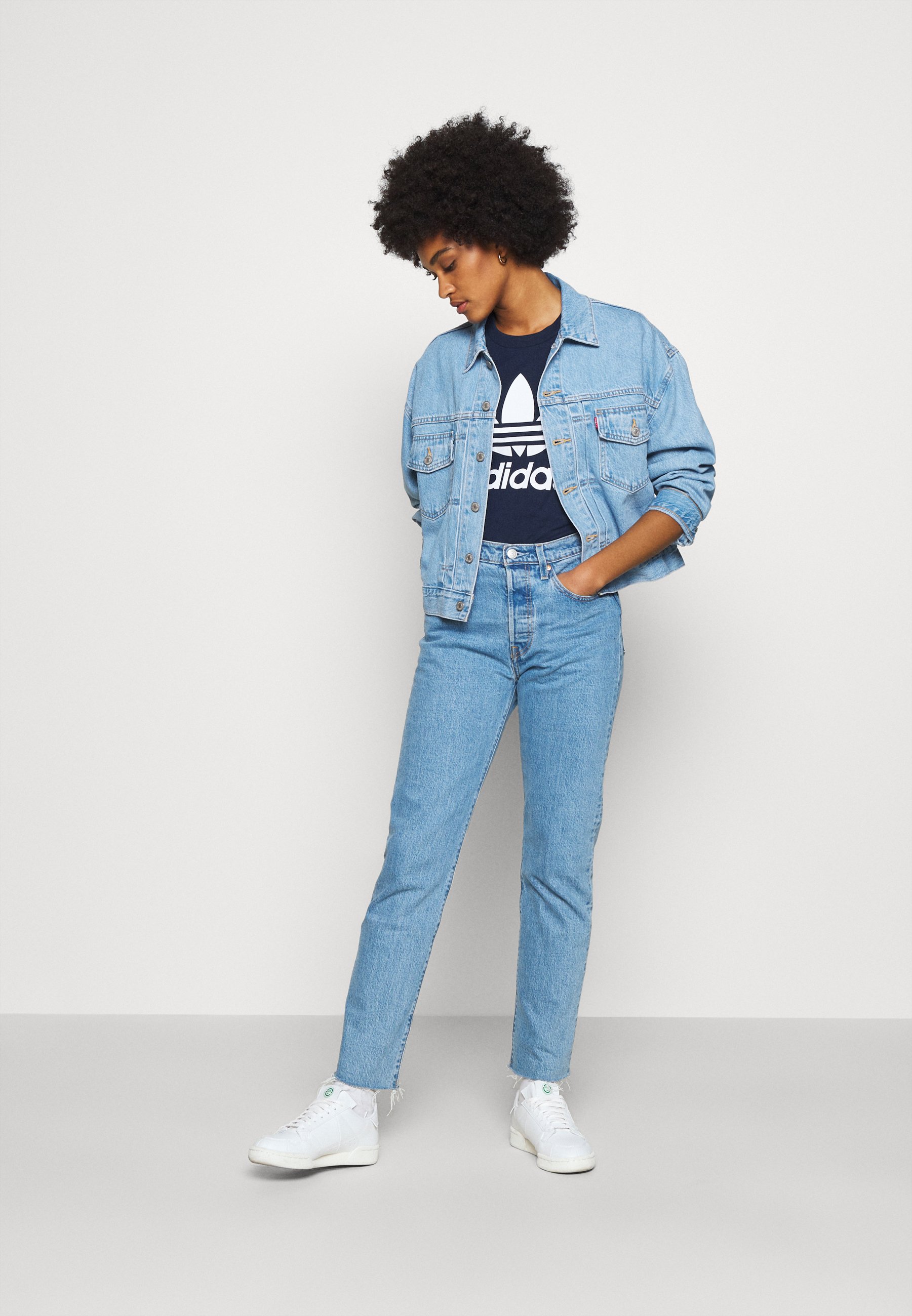 adidas Originals TREFOIL TEE T Shirt print collegiate adidas Originals TREFOIL TEE T Shirt print collegiate